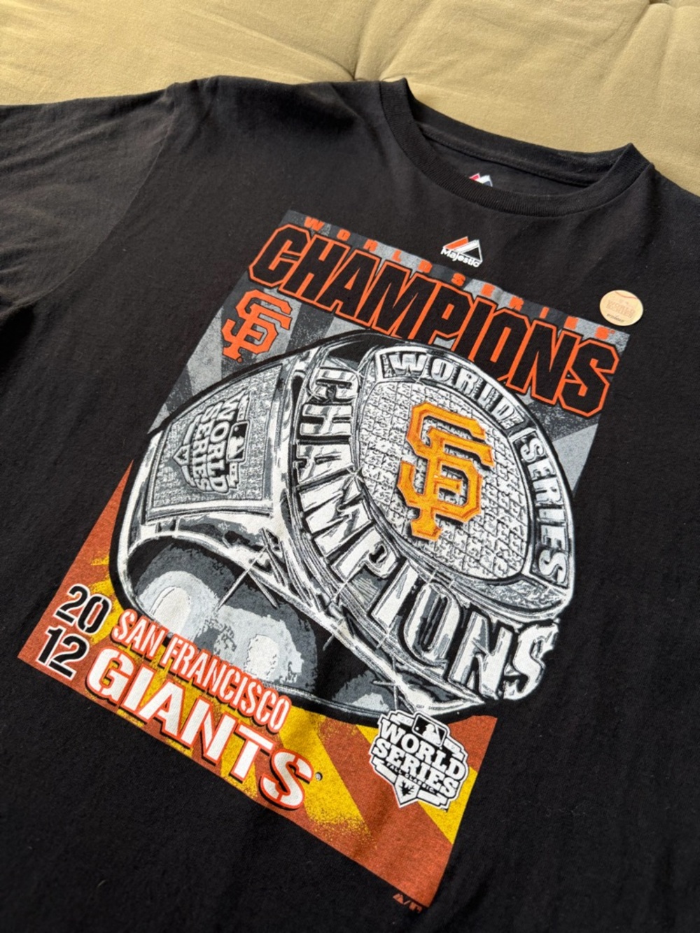 San Francisco Giants 2012 Champions T-Shirt Majestic NWT Med